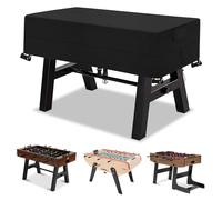 GJMZTQG Cubierta de futbolín, Tela Oxford 600D Impermeable Funda Protectora para futbolín, Anti-UV Cubierta Mesa de fútbol, Resistente a roturas, con Bolsa de Almacenamiento, Negro, 160x115x50cm