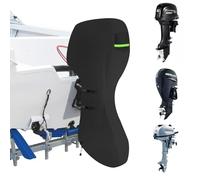 GJMZTQG Cubierta para Motor de Barco -Cubierta Completa para Motor fueraborda de Barco 600D Impermeable Cubierta Protectora para Motor fueraborda (100-150HP:226 * 190cm,Schwarz)