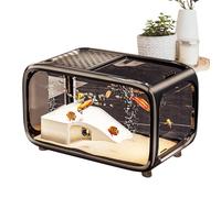 GjnjfdF Acuario De Oficina - Acuario Paisajero para Betta | Habitat Claro con Apertura para Alimentación Pescado Camarones Caracoles Acuáticos