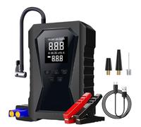 GjnjfdF Arrancador de coche portátil,Batería externa de 12 V de arranque con compresor - Booster de arranque recargable para garaje taller camping coche camión moto