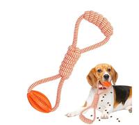 GjnjfdF Ball on Rope Dog Toy, Rope Ball Dog Toy,Juguete de Perro de Cuerda Borde Gran Raza - Diseño de Fuga de Alimentos Tanga de Dispensador de Alimentos, Suministros de Mascar para Mascotas