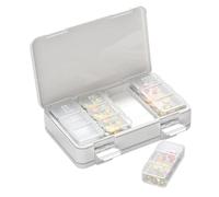 GjnjfdF Caja de pastillas, organizador semanal de píldoras | Dispensador de titular de la medicina portátil | Organizador de píldoras grandes, caja de medicina de viaje los siete días de la semana