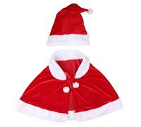 GjnjfdF Capa Roja De Navidad,Capa De Navidad Para Niñas | Capa corta navideña roja y blanca - Accesorios de vestir navideños, disfraces navideños para niñas