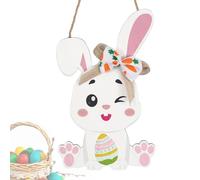 GjnjfdF - Cartel de puerta de Pascua | Accesorio decorativo de madera,letrero de conejo de Pascua para puerta,para interior pared ventana porche chimenea valla dormitorio granja