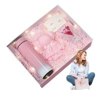 GjnjfdF - Cesta de regalo para el día de la madre, juego de 4 cestas elegantes para mamá temática | Tazas isotermas de flores, tarjetas de felicitación, de regalo con toalla para mujer