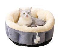 GjnjfdF Cesta linda para gatos, calmante antideslizante, cómoda cama para gatito con cojín suave, para gatito cachorro mascota interior dormir balcón decoración hogar apartamento