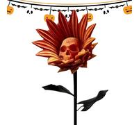 GjnjfdF Decoraciones de calavera de halloween | Girasoles espeluznantes en cabeza de esqueleto de Halloween | Decoración del hogar para ventana al aire libre jardín fiesta puerta patio chimenea patio