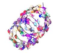 GjnjfdF Diadema Corona De Flores Con Luces LED - Que Brillan En La Oscuridad - 10 Piezas Accesorios Para El Pelo Tocado Moderno Para Fiestas En La Playa Halloween Bodas Y Eventos Temáticos