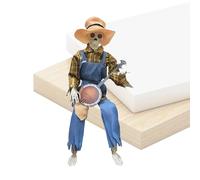 GjnjfdF Esqueletos para Halloween - Esqueletos Animados con Banjo para Halloween | Figuras con Música Articulaciones Ojos Luminosos para Fiestas Casa Encantada Porche