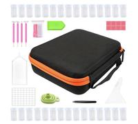 GjnjfdF Estuche de almacenamiento para pintura de diamantes de imitación,Estuche de almacenamiento de joyas a prueba de golpes - Caja de artesanía de arte de diamantes de imitación de lentejuelas