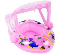 GjnjfdF Flotador de Piscina Bebé con Toldo | Círculo Flotante Bebé Tema Dinosaurio | Inflable 1-5 Años con Techo Anti-UV Juguete Acuático Piscina Lago Bañera Niños Niñas