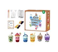 GjnjfdF Juego de costura para niñas, juguete educativo de arte y manualidades, de costura para niños a partir de 3 años, para uso en casa, fiestas, escuela, viajes y días lluviosos