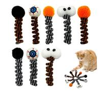 GjnjfdF Juguetes para Animales Halloween - Bola suave para Gato Halloween | Juego de Primavera Interactivo 8 Bolas Divertidas para Juego Interior Casa Viaje Tiempo Entretenimiento Compañero