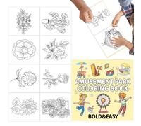 GjnjfdF Libro de pintura para colorear, libro de de relleno de color,Libro para colorear de para dibujos animados | Juguete de dibujo simple y creativo para Año Nuevo, Navidad,