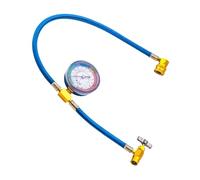 GjnjfdF Manguera de carga de CA con manómetro,Mangueras de carga refrigerante - Tubo de refrigeración de baja pérdida impermeable anti retorno para casa camping coche refrigerador coche y reparación