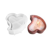 GjnjfdF Molde Para Portavelas - Molde Portavelas En Forma De Corazón - Herramienta de Manualidades Multiusos con Desmolde Fácil para Decoración Romántica