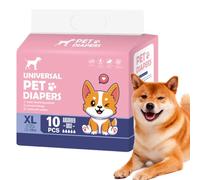 GjnjfdF Pañales para mascotas de compañía, pañales para perros femeninos, pañales para cachorros, 10 piezas, herramienta de cuidado de mascotas, pañales transpirables para perros en tiempos de calor,