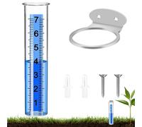 GjnjfdF Pluviómetro para Jardín Exterior | Resistente a Heladas con Medidor - Medidor transparente con números grandes para jardín, monitoreo del tiempo, riego, agricultura, terraza, valla y patio al