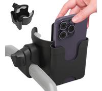 GjnjfdF Portavasos para cochecito | Soporte para teléfono para silla de ruedas, soporte ajustable para biberón para cochecitos, bicicletas, sillas de ruedas, padres y camping