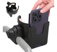 GjnjfdF Portavasos para cochecito, soporte para teléfono para silla de ruedas, soporte ajustable para biberón para cochecitos, bicicletas, sillas de ruedas, padres y camping