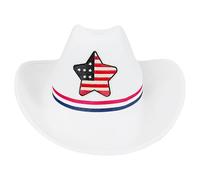 GjnjfdF Sombrero de, sombrero de | Bandera Cowboy Cowgirl Patriótica Sombrero 4 de julio | Star Classic Star Western de puntas Western FIENTE, Accesorio de disfraces para hombres mujeres