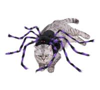 GjnjfdF Traje de araña para Perro,Disfraz de araña para Perro, Trajes de Mascotas de araña de simulación Gigante Peluda, Accesorios de Vestir Disfraz Ajustable para Mascotas de Halloween, Disfraz de
