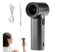 GjnjfdF Ventilador Portátil de Mano, Abanico Personal Recargable 3000 mAh, 5 Velocidades Para Enfriamiento En Dormitorio Viajes Exteriores Coche Y Mujer
