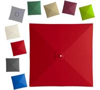 GJPXFR 2.5x2.5m 3x3.0m Toldo De Recambio Para Sombrilla Cuadrada, 8 Varillas Tela De Recambio Para Parasol Cubierta De Repuesto De Parasol Jardín Mercado(Red,2.7x2.7m/8.8x8.8ft)