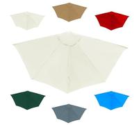 GJPXFR 2.7m 5 Varillas Toldo De Repuesto Para Sombrilla Semicircular, Cubierta De Repuesto Para Sombrilla Patio Exterior, Tela De Recambio Parasol Para Balcón(Beige)
