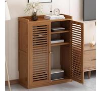 GJPXFR Caja De Almacenamiento WiFi, Gabinete De De Componentes De Audio，Router Rack，Caja Router, Organizador De Cables, Estante De Almacenamiento Multimedia(Brown,3-Tier 59x25x82cm)