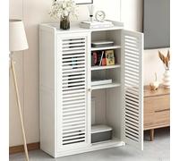GJPXFR Caja De Almacenamiento WiFi, Gabinete De De Componentes De Audio，Router Rack，Caja Router, Organizador De Cables, Estante De Almacenamiento Multimedia(White,4-Tier 59x25x97cm)