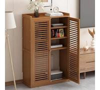 GJPXFR Caja De Almacenamiento WiFi, Gabinete De De Componentes De Audio，Router Rack，Caja Router, Organizador De Cables, Estante De Almacenamiento Multimedia(Brown,4-Tier 59x25x97cm)