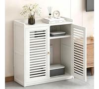 GJPXFR Caja De Almacenamiento WiFi, Gabinete De De Componentes De Audio，Router Rack，Caja Router, Organizador De Cables, Estante De Almacenamiento Multimedia(White,2-Tier 59x25x67cm)