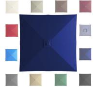 GJPXFR Toldo De Recambio Para Sombrilla Cuadrada, 2.5x2.5m/3x3.0m Parasol Canopy, Cubierta De Repuesto Para Sombrilla Para Jardín Piscina Terrazas Exterior(Navy blue,2.7x2.7m/8.8x8.8ft)