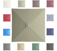GJPXFR Toldo De Recambio Para Sombrilla Cuadrada, 2.5x2.5m/3x3.0m Parasol Canopy, Cubierta De Repuesto Para Sombrilla Para Jardín Piscina Terrazas Exterior(Taupe,2.7x2.7m/8.8x8.8ft)