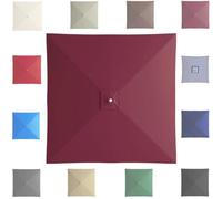 GJPXFR Toldo De Recambio Para Sombrilla Cuadrada, 2.5x2.5m/3x3.0m Parasol Canopy, Cubierta De Repuesto Para Sombrilla Para Jardín Piscina Terrazas Exterior(Burgundy,2.7x2.7m/8.8x8.8ft)