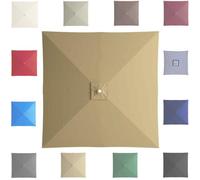 GJPXFR Toldo De Recambio Para Sombrilla Cuadrada, 2.5x2.5m/3x3.0m Parasol Canopy, Cubierta De Repuesto Para Sombrilla Para Jardín Piscina Terrazas Exterior(Khaki,2.7x2.7m/8.8x8.8ft)