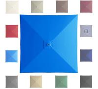 GJPXFR Toldo De Recambio Para Sombrilla Cuadrada, 2.5x2.5m/3x3.0m Parasol Canopy, Cubierta De Repuesto Para Sombrilla Para Jardín Piscina Terrazas Exterior(Blue,2.7x2.7m/8.8x8.8ft)