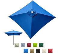 GJPXFR Toldo De Recambio Para Sombrilla Cuadrada, 2.5x2.5m Tela De Repuesto Para Sombrilla De Patio 8 Varillas Cubierta De Recambio Para Parasol Exteriores(Blue,2.7x2.7m/8.8x8.8ft)