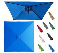 GJPXFR Toldo De Recambio Para Sombrilla Cuadrada, 8 Varillas 2.5x2.5m 3x3.0m Tela De Recambio Para Sombrilla De Jardín, Grande Cubierta De Repuesto De Parasol(Blue,2.7x2.7m/8.8x8.8ft)