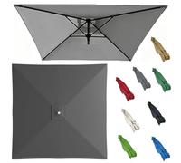 GJPXFR Toldo De Recambio Para Sombrilla Cuadrada, 8 Varillas 2.5x2.5m 3x3.0m Tela De Recambio Para Sombrilla De Jardín, Grande Cubierta De Repuesto De Parasol(Gray,2.7x2.7m/8.8x8.8ft)