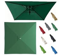 GJPXFR Toldo De Recambio Para Sombrilla Cuadrada, 8 Varillas 2.5x2.5m 3x3.0m Tela De Recambio Para Sombrilla De Jardín, Grande Cubierta De Repuesto De Parasol(Green,2.7x2.7m/8.8x8.8ft)