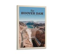 GJrjdb Vitger - Pósteres de represa Hoover de viaje, lienzo, decoración de pared, casa, dormitorio, oficina, pósteres, impresiones artísticas para pared, decoración rústica del hogar para sala de