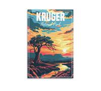 GJrjdb Vitger Travel Kruger National Park Posters - Lienzo decorativo para pared, casa, dormitorio, oficina, pósteres, impresiones artísticas para pared, decoración rústica para el hogar, sala de