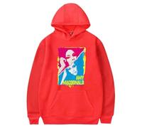 GJRJS Amy Macdonald Hoodie-Sudadera con Capucha Unisex a la Moda,Estampado De ModaCómoda Sudadera Suelta De Manga Larga Top Informal para Hombres Y Mujeres,Rojo,XXS