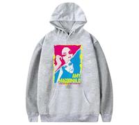 GJRJS Amy Macdonald Hoodie-Sudadera con Capucha Unisex a la Moda,Estampado De ModaCómoda Sudadera Suelta De Manga Larga Top Informal para Hombres Y Mujeres,Gris,XS