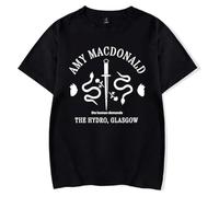 GJRJS Amy Macdonald The Human Demands Album Camiseta Estampada de Moda Casual,Negro,4XL