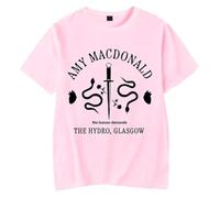 GJRJS Amy Macdonald The Human Demands Album Camiseta Estampada de Moda Casual,Rosado,S
