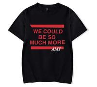 GJRJS Amy Macdonald We Could Be So Much More Camiseta Estampada de Moda Casual,Negro,XXS