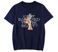 GJRJS Aurora Merch What Happened to The Heart Camiseta Estampada de Moda Casual,Azul,S